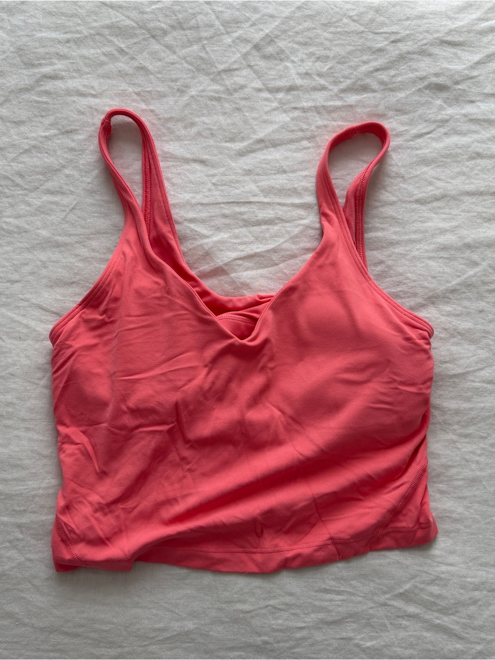 Lulu Align Cropped Tank - Coral pink